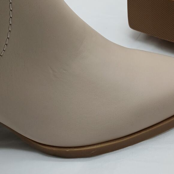 Dolce Vita Kirby Chunky Heel Ankle Boot Women's 6 Beige Western Shoes Cowgirl - Picture 11 of 11
